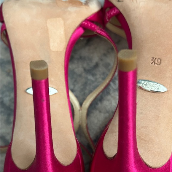 Badgley Mischka Fuchsia Embellished Heels - Picture 13 of 13